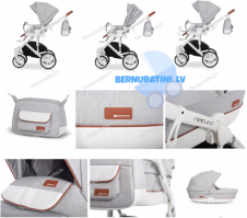Riko Naturo 01 Grey fox bērnu rati 3-1 
